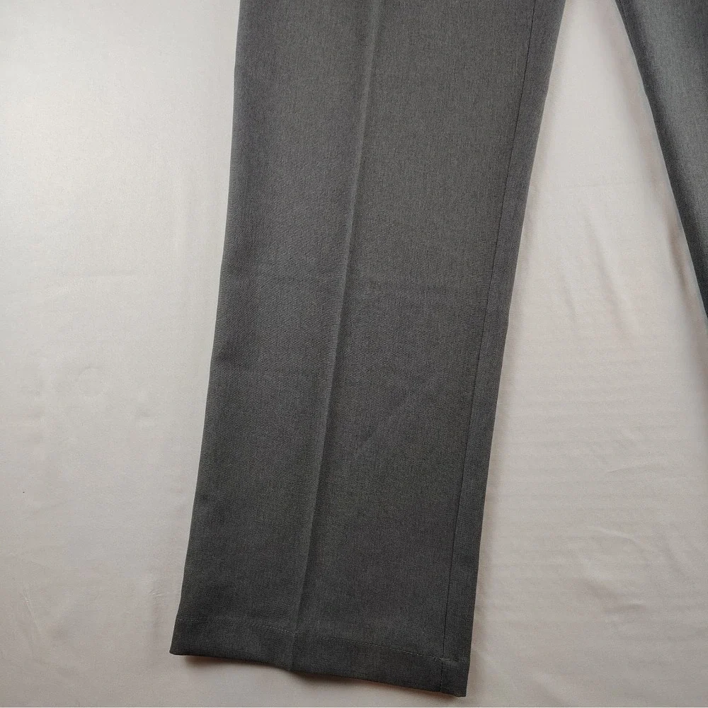 NWT Haggar Pants Mens 38x32 Dark Gray Cool Right Performance Flex Classic Fit